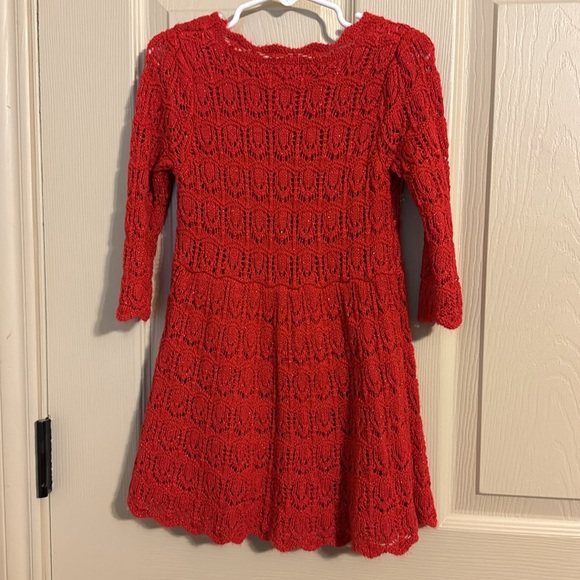 Red sparkle sweater dress - Picture 4 of 5